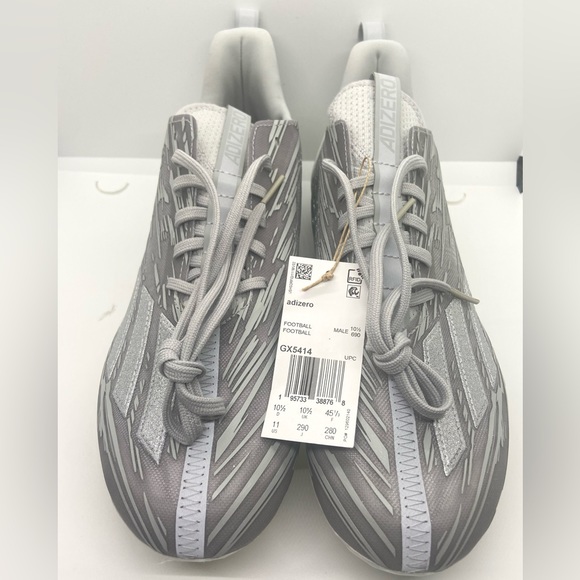 Adidas Adizero Silver Metallic Grey Football Cleats GX5414 Mens Sz 11 main image 5